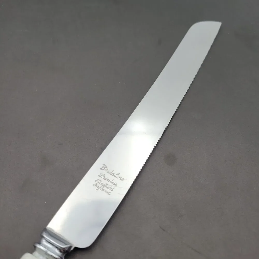 Bridalane Stainless Steel Carving Knife Faux Pearl 12.5” Sheffield England